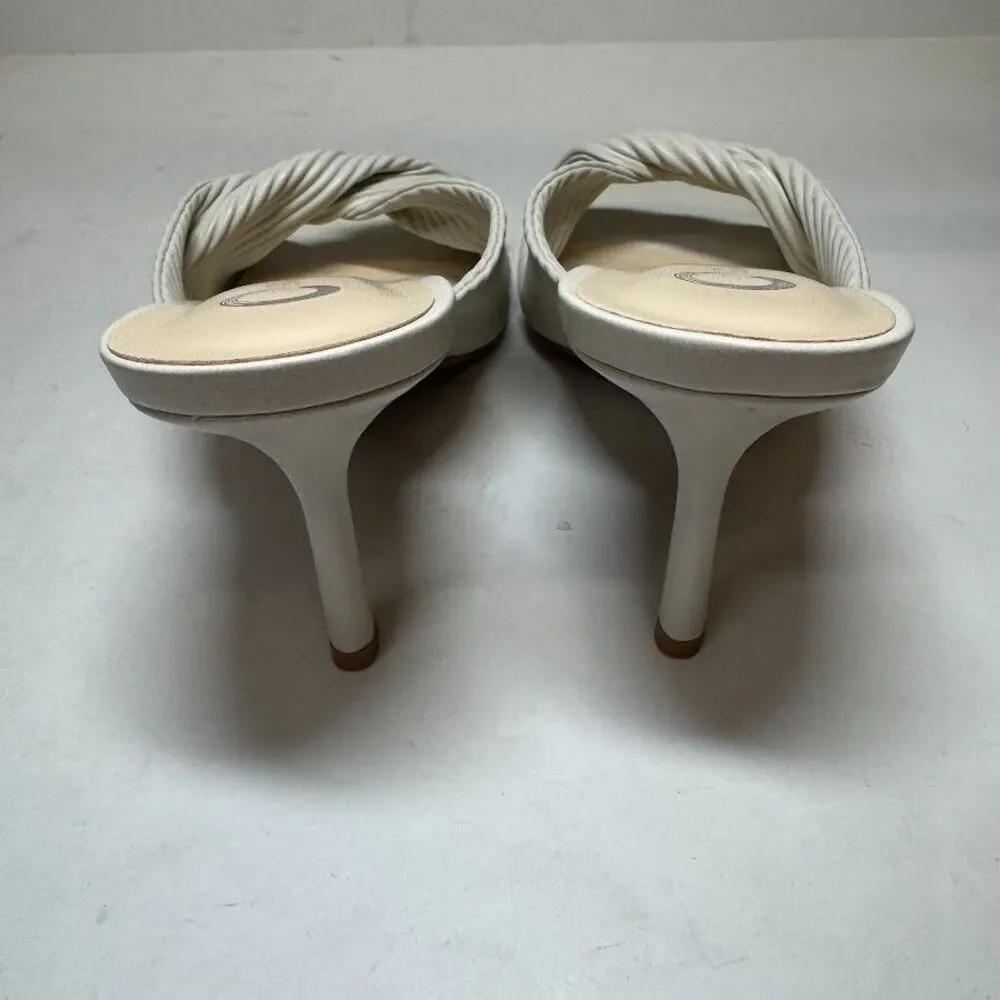 Journee Collection Womens 8 M Off White Greer Twist Stiletto Heels NIB FN6